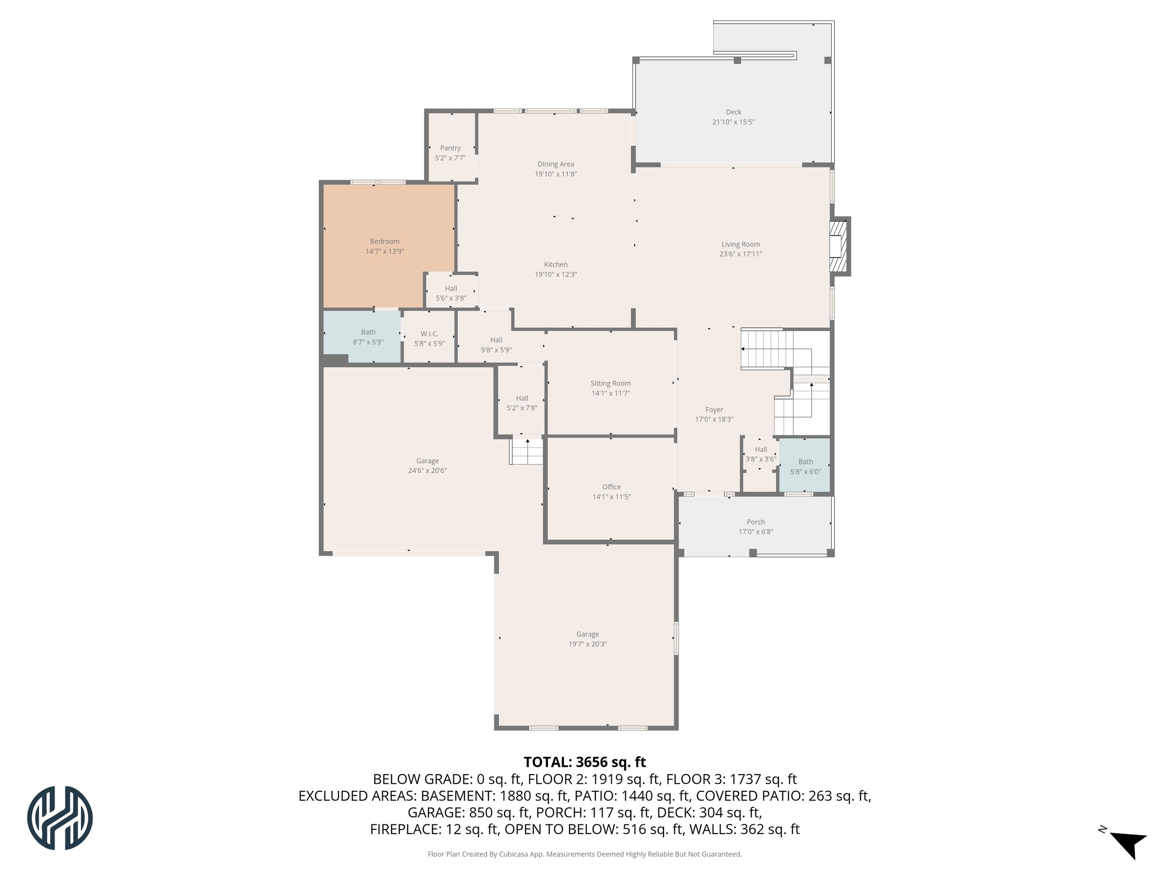 Main-level floor plan.